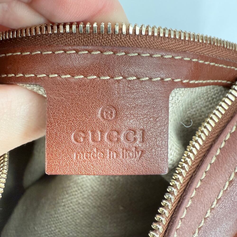 GUCCI Brown Leather Bamboo Amalfi Hobo Shoulder Bag - Picture 10 of 16